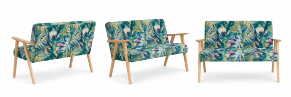 Sofa w stylu PRL retro kanapa vintage tropikalny zielony Soler Family Meble — widoki produktu