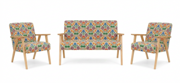 Zestaw wypoczynkowy sofa 2-os 2 fotele retro vintage Soler Family Meble — widoki produktu