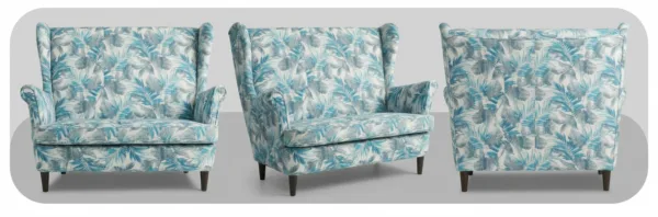 Sofa Kanapa Uszak Skandynawska monstera na sprężynach salonu Family Meble — widoki produktu