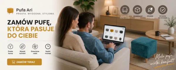 Pufa podnóżek siedzisko kostka niebieski sztruks tapicerowana Ari Family — widoki produktu
