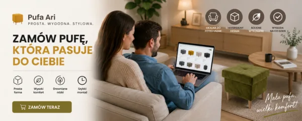 Fotel uszak skandynawski oliwkowy jasno zielony khaki Ari Family Meble — widoki produktu