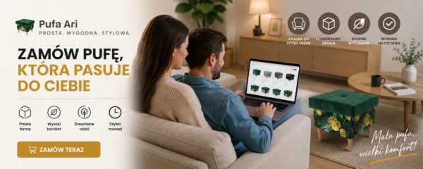 Pufa otwierana podnóżek pojemnik siedzisko kostka zielony Ari Family Meble — widoki produktu