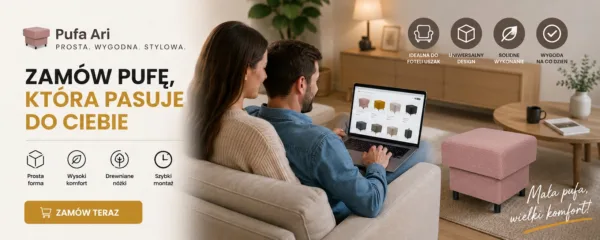 Pufa otwierana podnóżek pojemnik siedzisko różowy welur do salonu Komo — widoki produktu