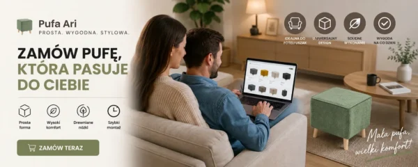 Pufa otwierana podnóżek pojemnik siedzisko tapicerowana miętowa Komo Family — widoki produktu