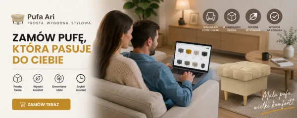 Pufa otwierana podnóżek pojemnik siedzisko beżowa Carol Family Meble — widoki produktu