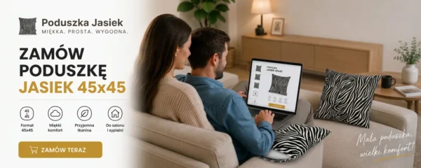 Poduszka dekoracyjna jasiek 45 x 45 poszewka czarny tkanina Family Meble — widoki produktu