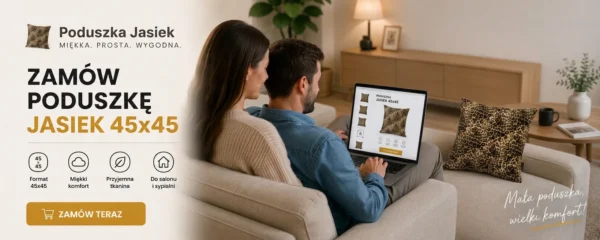 Poduszka dekoracyjna jasiek 45 x 45 poszewka panterka brązowa Family Meble — widoki produktu