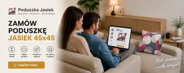 Poduszka dekoracyjna jasiek 45 x 45 poszewka groszki Family Meble — widoki produktu