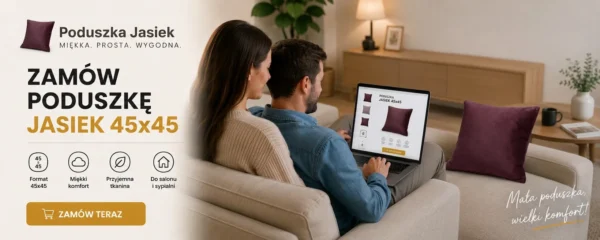 Poduszka dekoracyjna jasiek 45 x 45 poszewka burgund tkanina Family Meble — widoki produktu