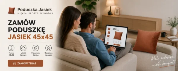 Poduszka dekoracyjna jasiek 45 x 45 poszewka ceglany Family Meble — widoki produktu