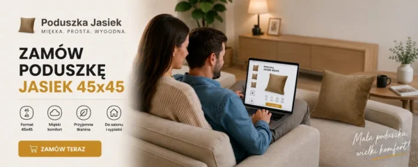 Poduszka dekoracyjna jasiek 45 x 45 poszewka beżowy tkanina Family Meble — widoki produktu