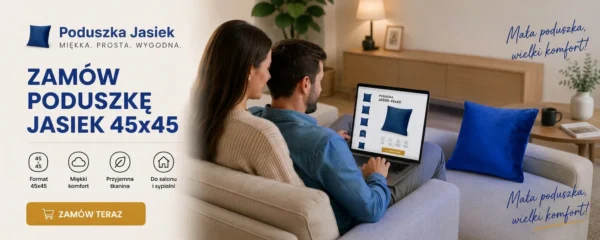 Poduszka dekoracyjna jasiek 45 x 45 poszewka granat Family Meble — widoki produktu