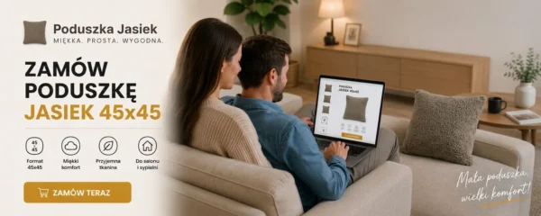 Poduszka dekoracyjna jasiek 45 x 45 poszewka brąz boucla Family Meble — widoki produktu