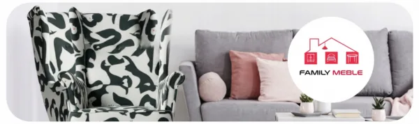 Family Meble — Zestaw foteli uszak skandynawskie podnóżki pufy decor premium Family Meble
