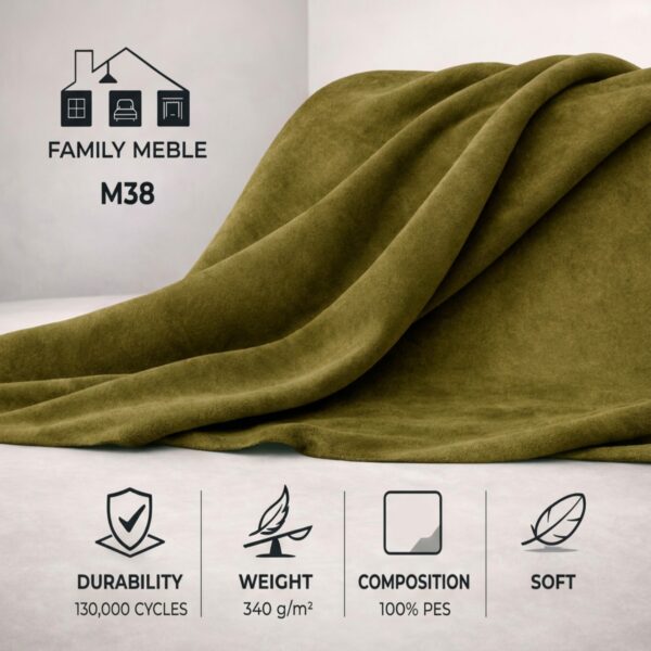 Fotele uszaki skandynawskie zielone jasne khaki welur Diana Family Meble — tkanina