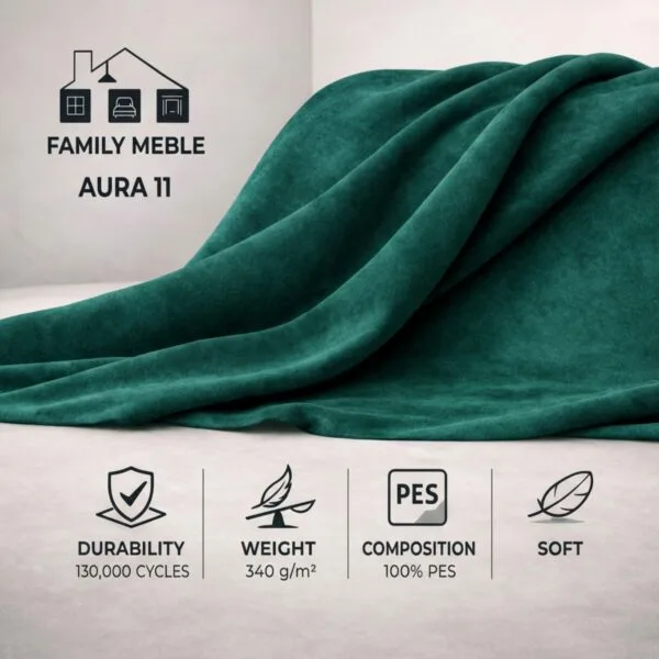 Poduszka dekoracyjna jasiek 45 x 45 poszewka turkusowy tkanina Family Meble — tkanina