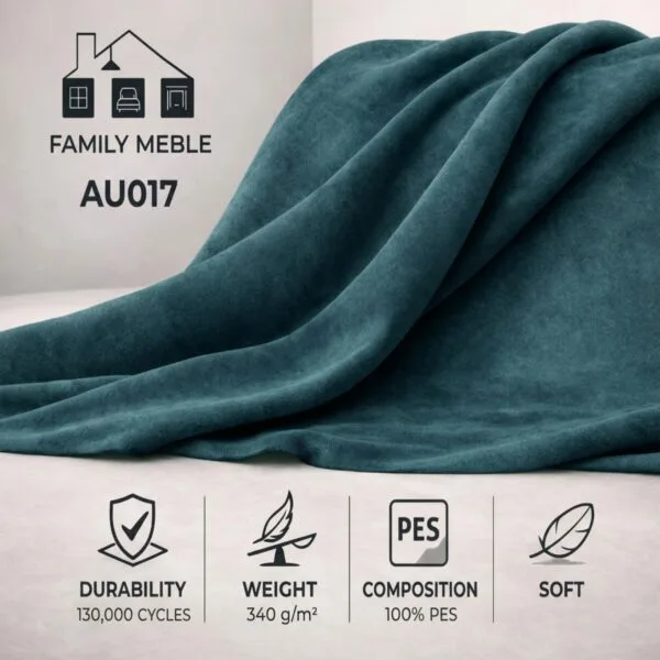 Fotele uszaki niebieskie skandynawskie tapicerowane welurowe Family Meble — tkanina