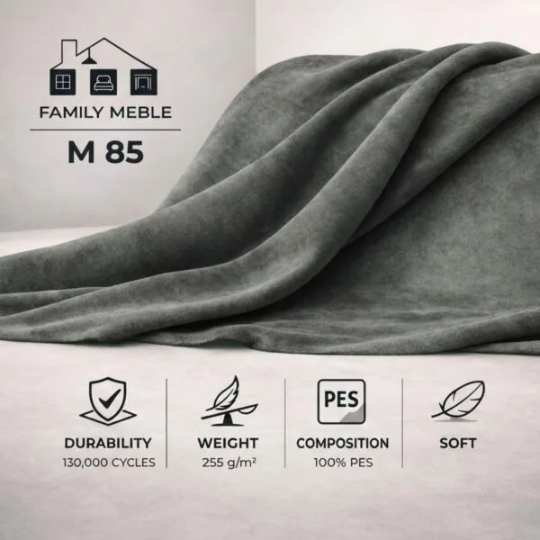 Poduszka dekoracyjna jasiek 45 x 45 poszewka szary tkanina Family Meble — tkanina