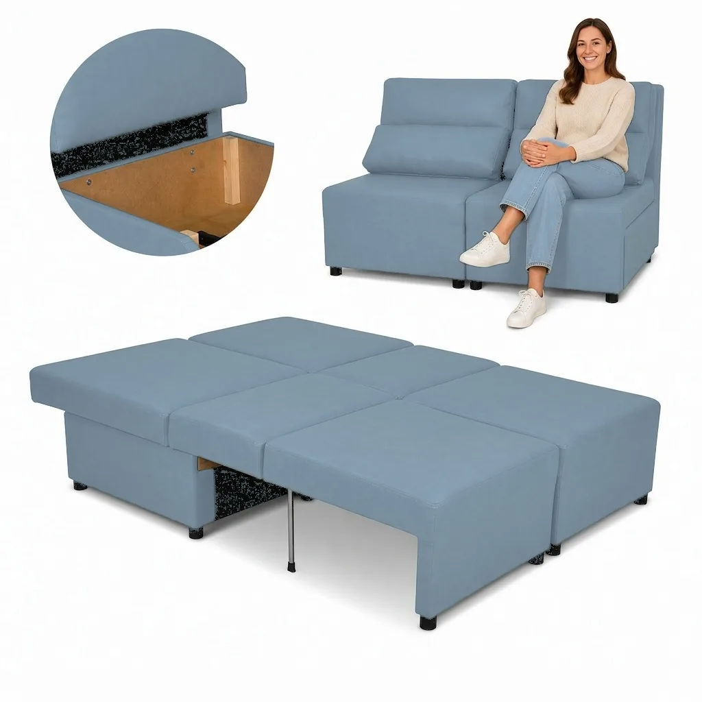 Kanapa 2 os sofa rozkładana spania pojemnik Royal 48 KIMO Family Meble