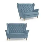 Sofa Kanapa Uszak Skandynawska 92 x 149 x 104 aksamit welur Gaja Family Meble
