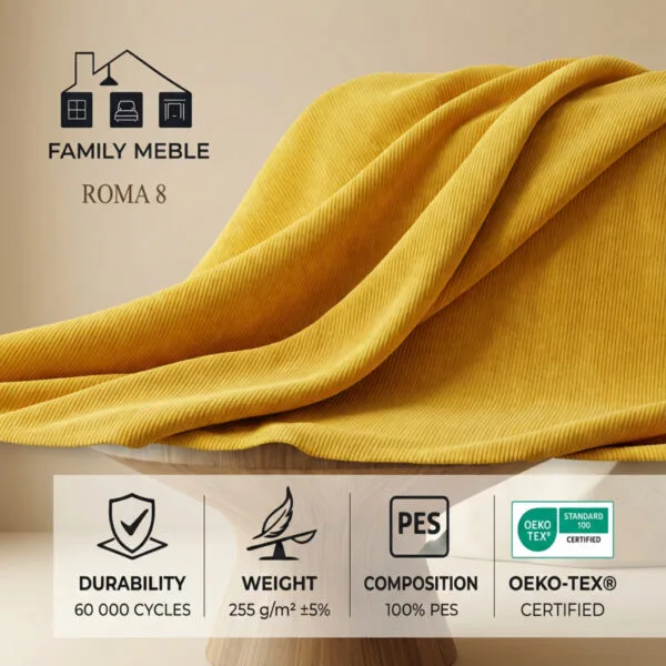 Wersalka tapczan kanapa spania pojemnik sprężynach żółta Alvo Family Meble — tkanina